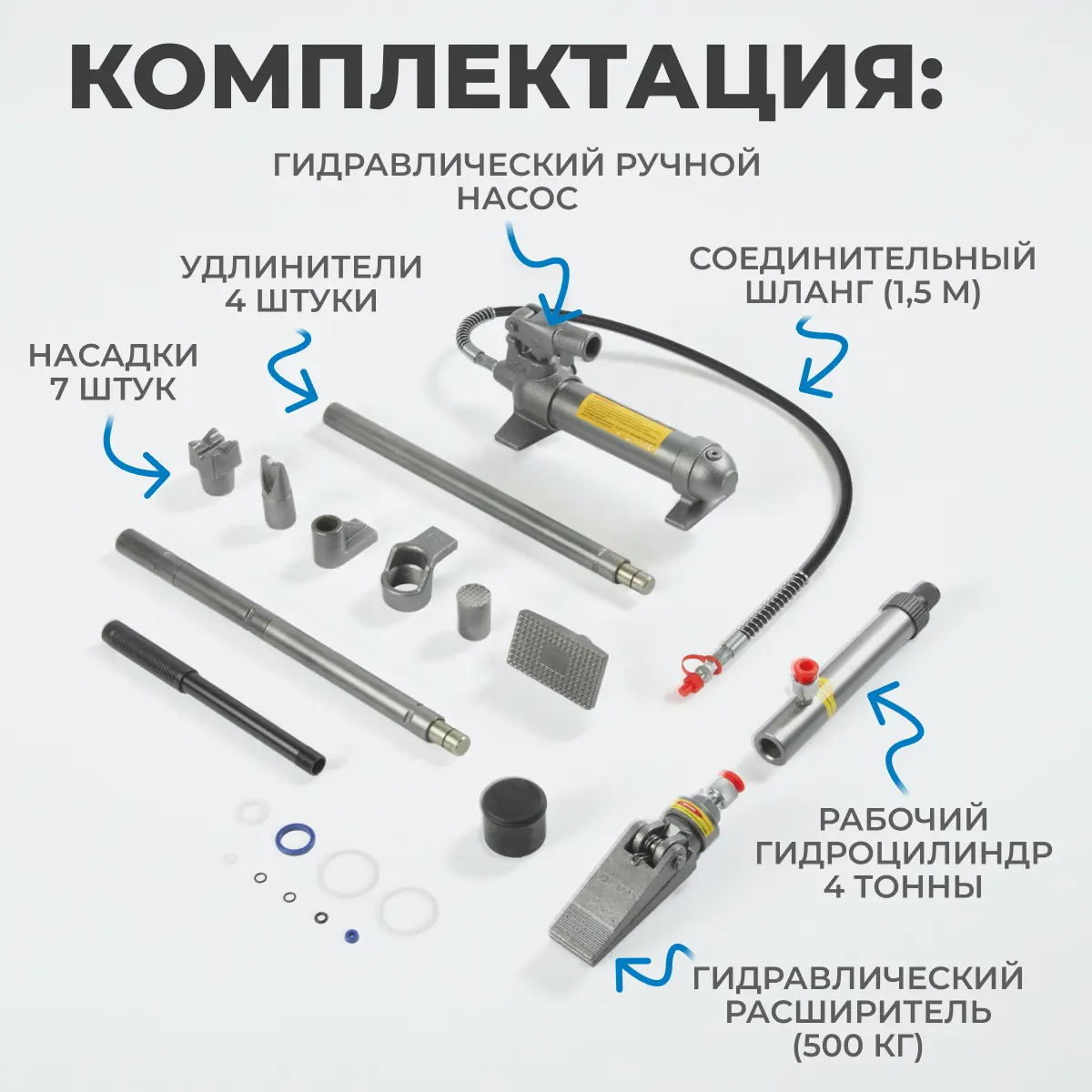Набор гидравлический для кузовного ремонта OPT-830204
